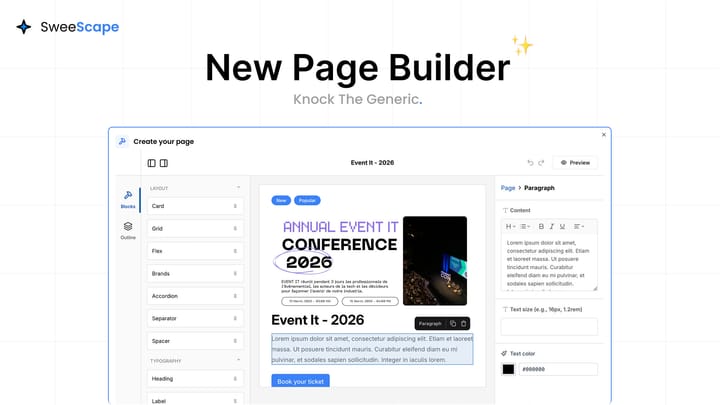 Quel outil permet de créer une page événement 100% marque blanche et personnalisée ?